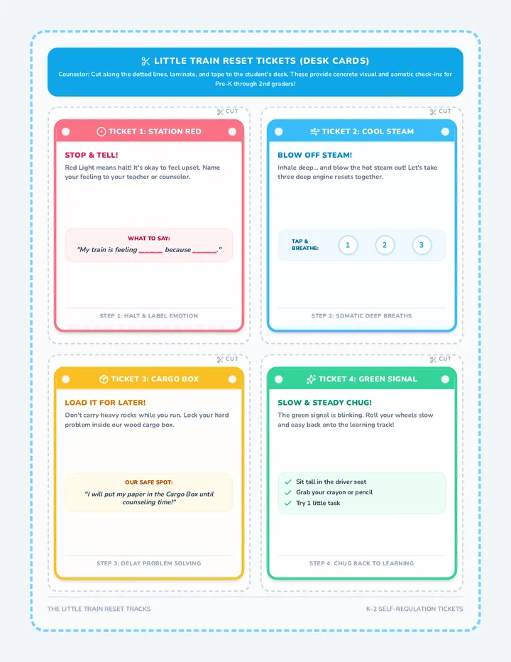Little Train Ticket Cards