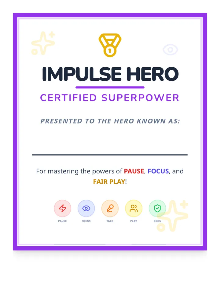 Impulse Hero Graduation Certificate