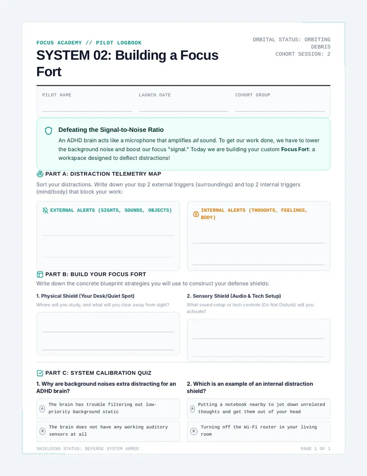 Focus Fort Student Workbook