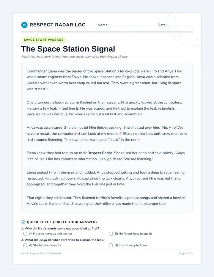 Respect Radar Workbook