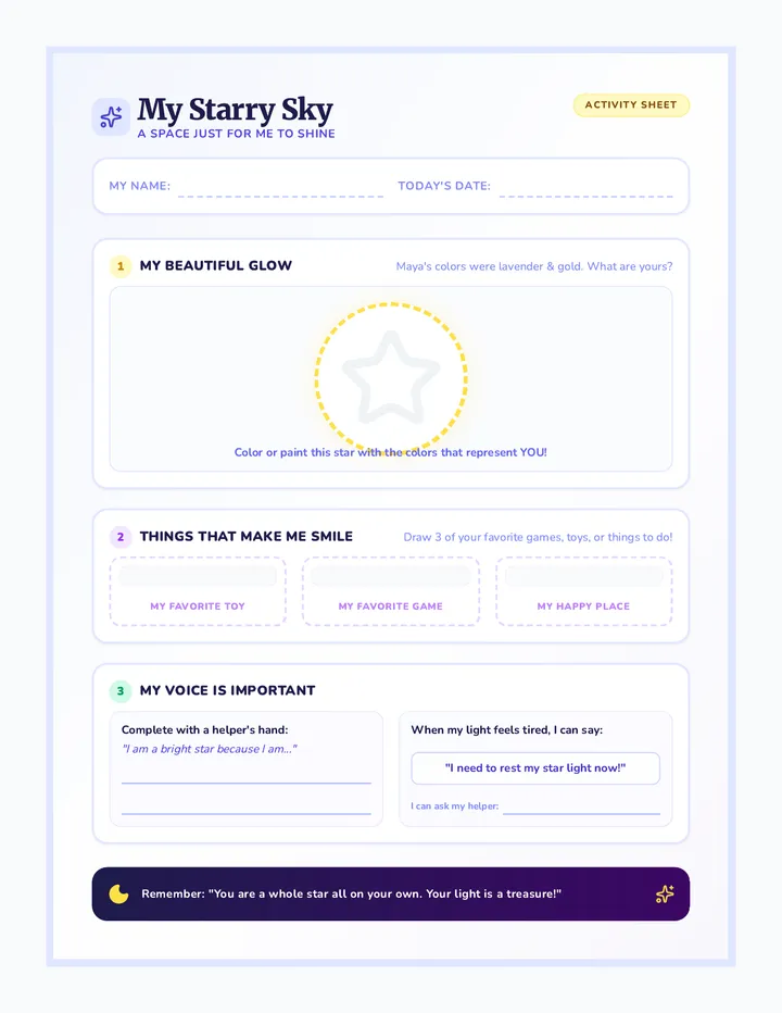 Starry Sky Worksheet