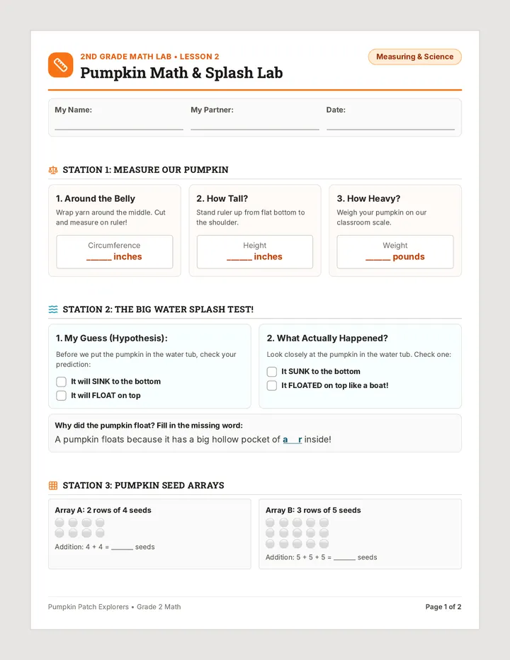 Gourd Metrics Worksheet
