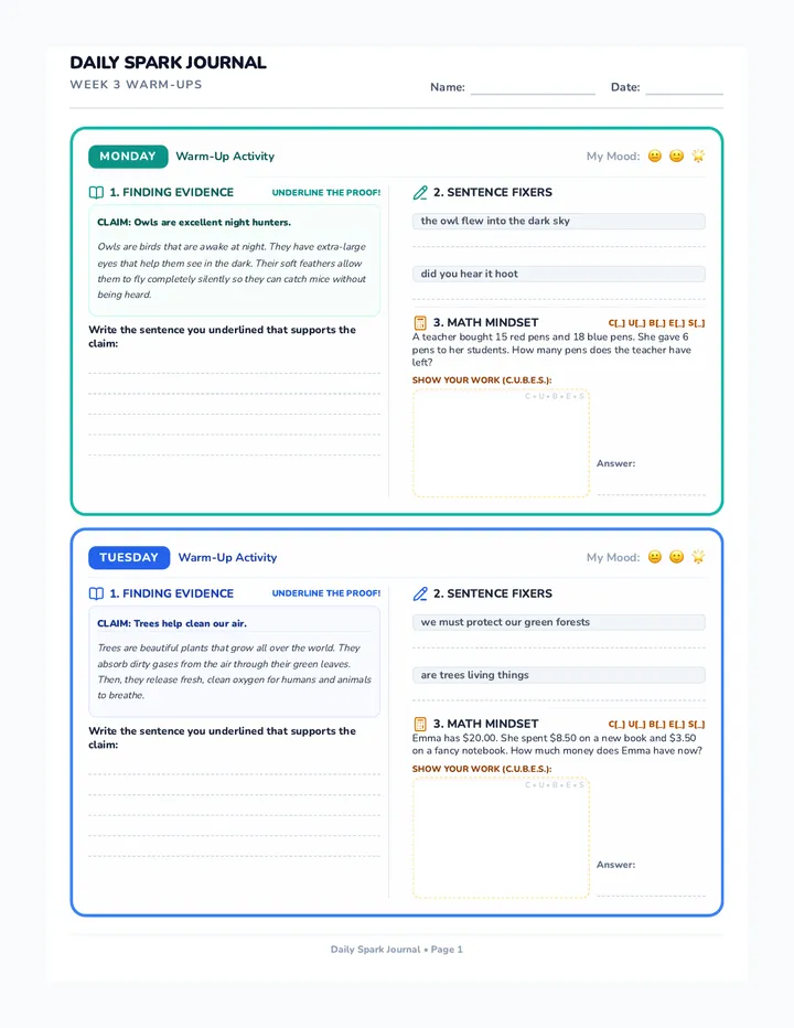 Week 3 Spark Booklet