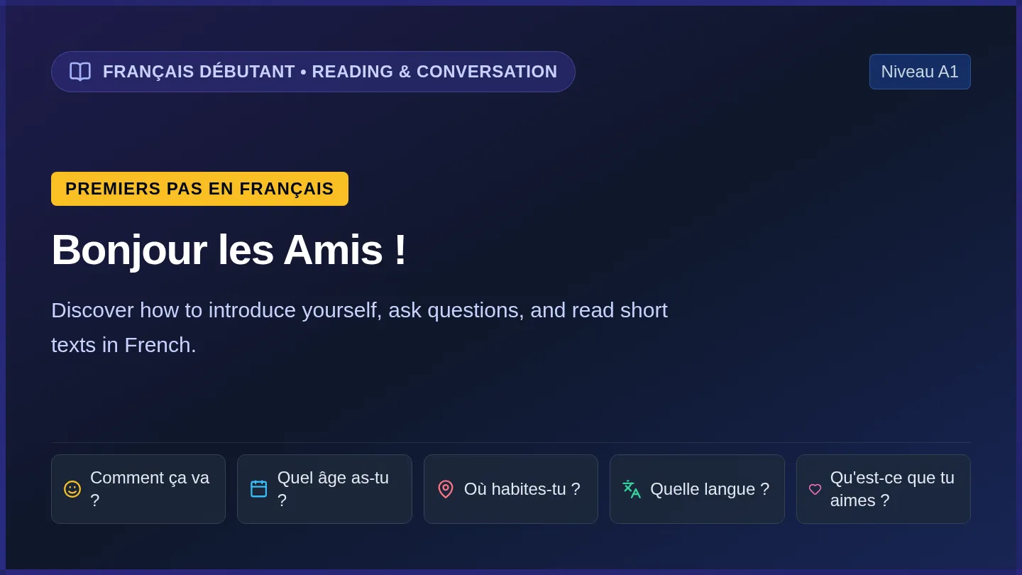 Bonjour Les Amis Slides