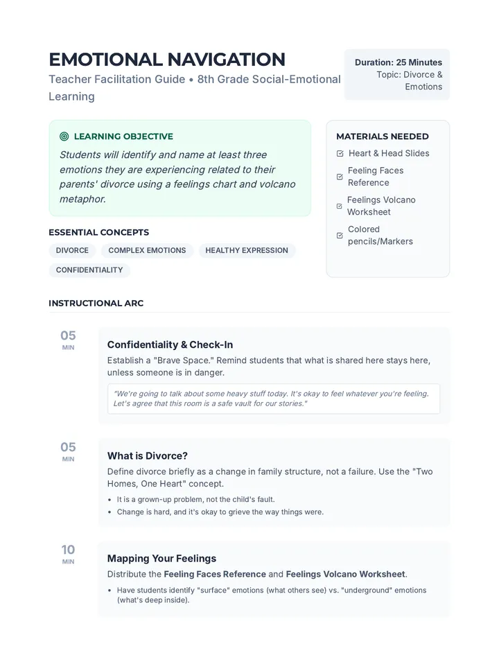 Emotional Navigation Teacher Guide