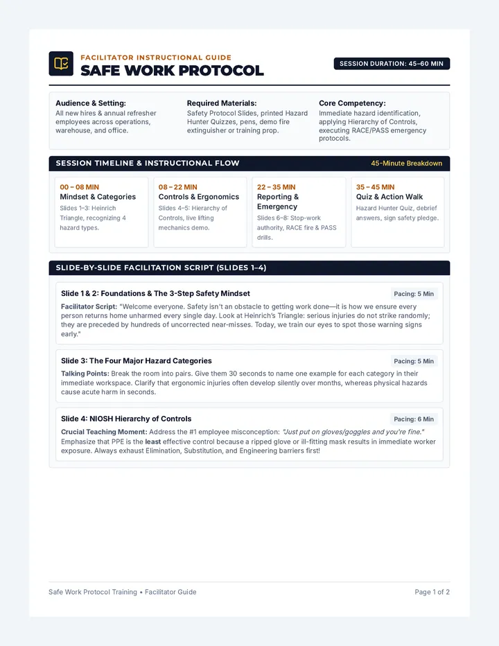 Safety Facilitator Guide