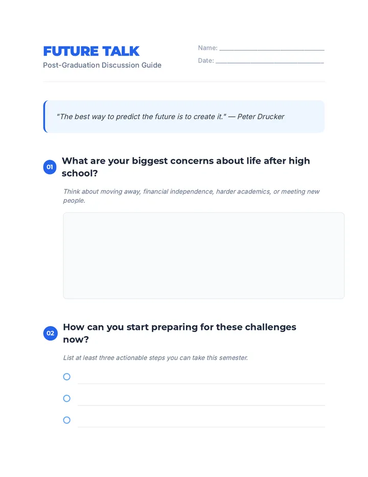 Future Talk Discussion Guide