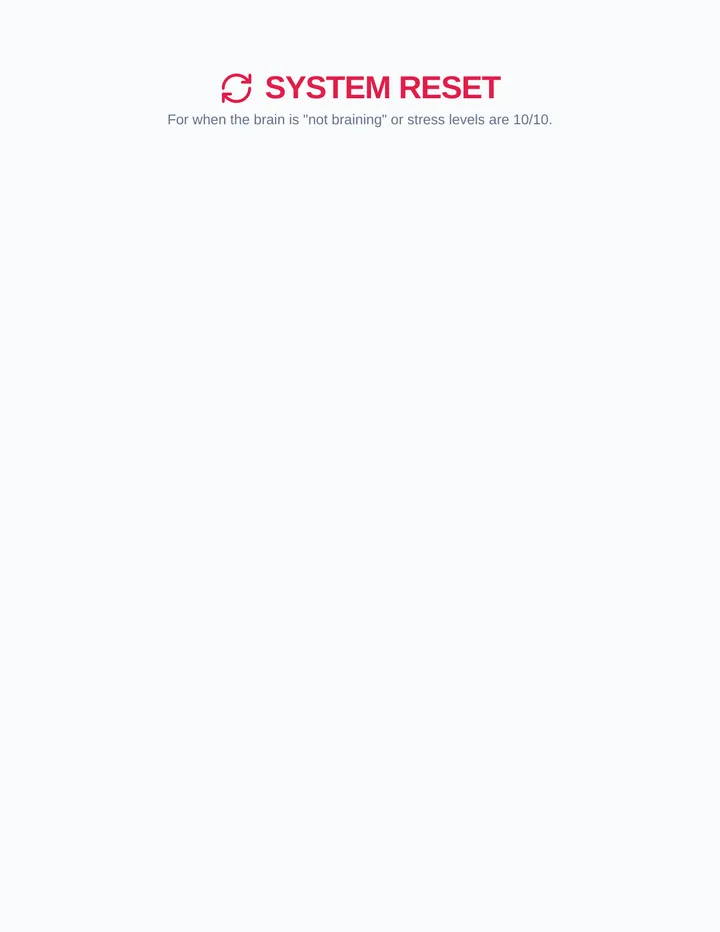 System Reset Organizer