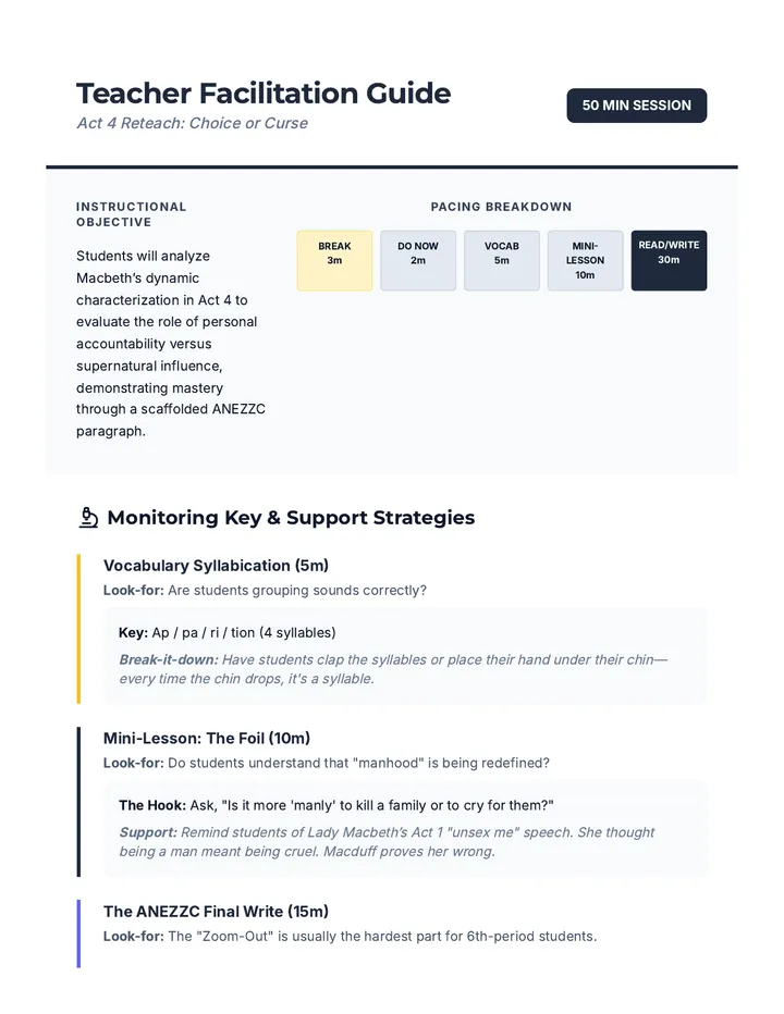 Teacher Facilitation Guide