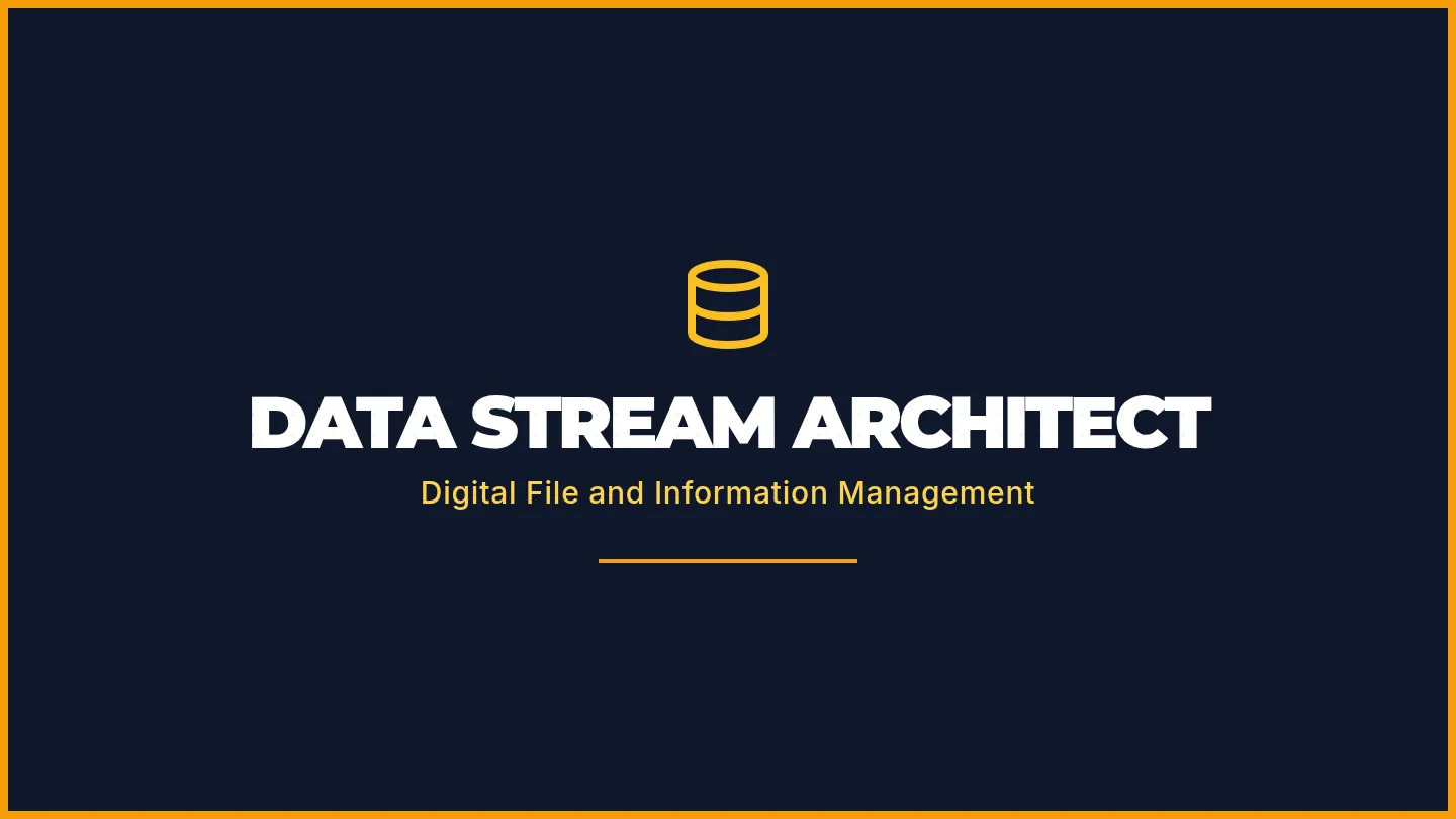 Data Stream Architect Slides