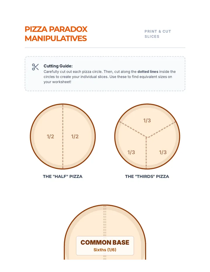 Pizza Slice Manipulatives