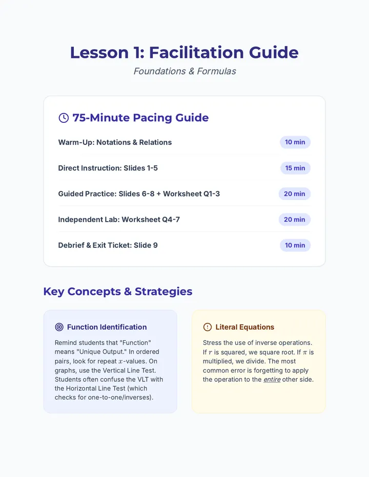 Foundations Teacher Guide