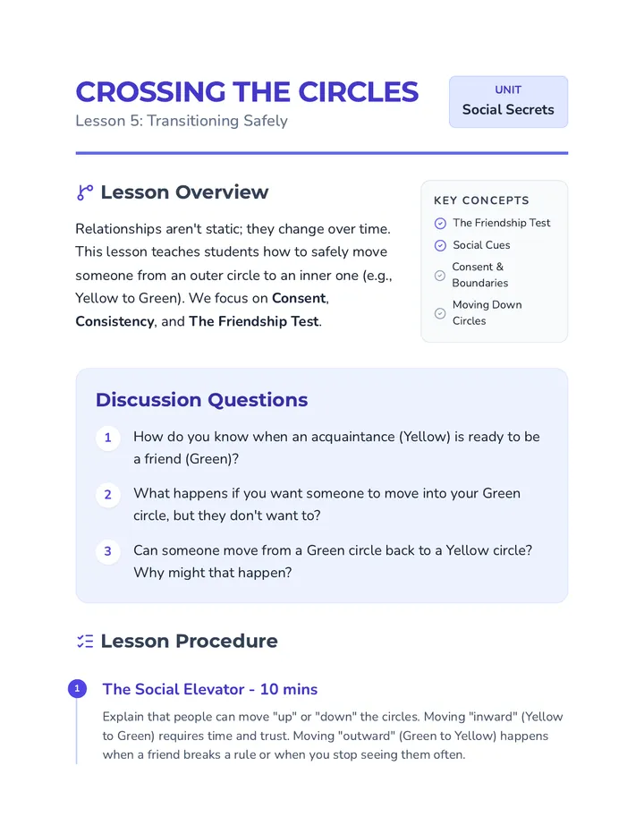 Crossing the Circles Teacher Guide