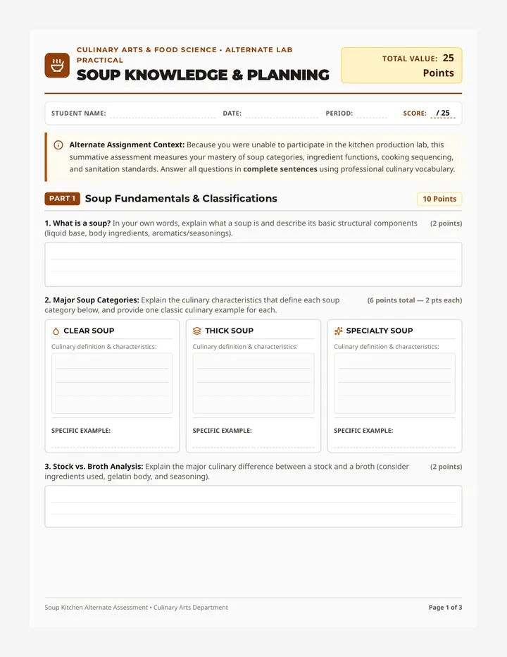 Soup Craft Assessment Document