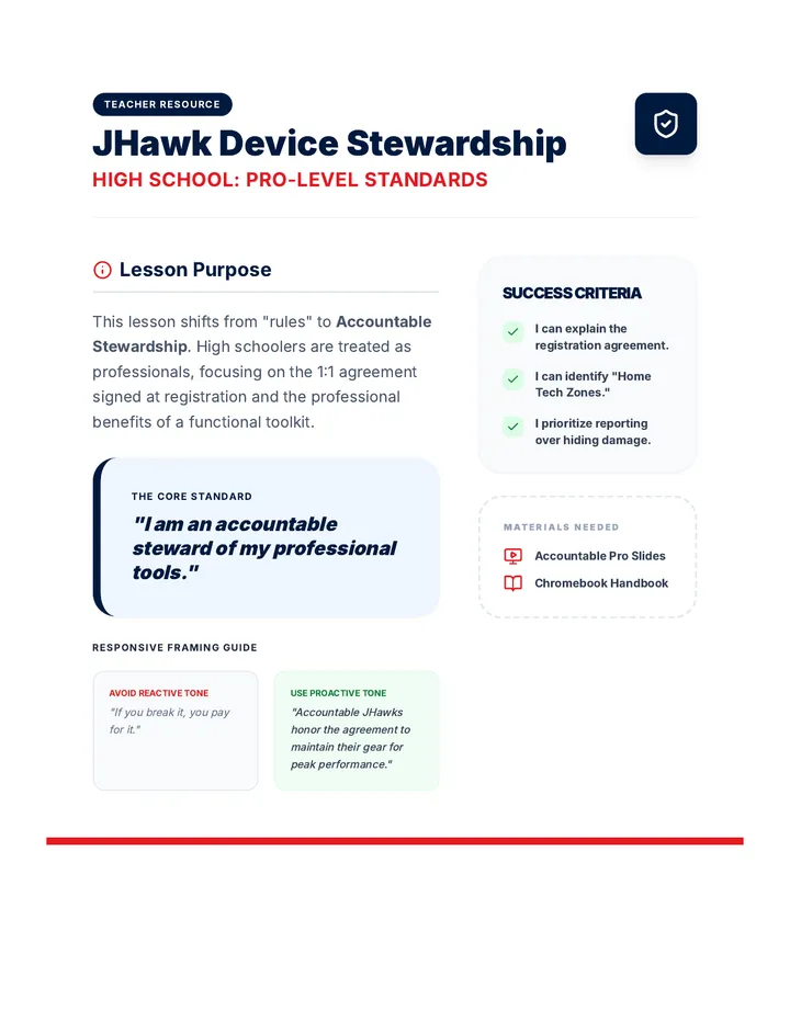 High School Stewardship Guide