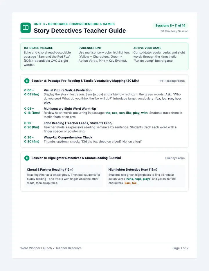 Story Detectives Teacher Guide