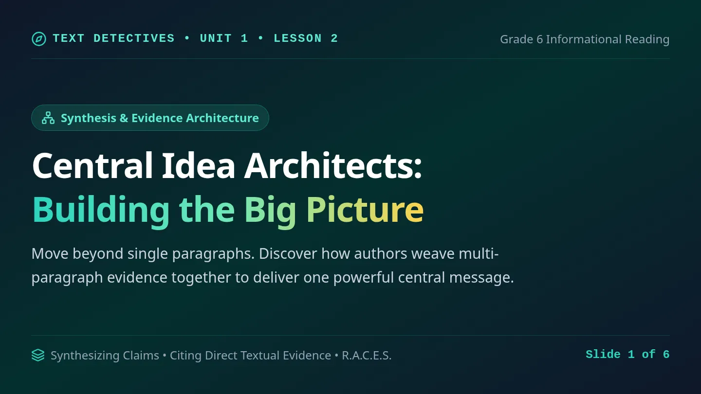 Central Idea Slides