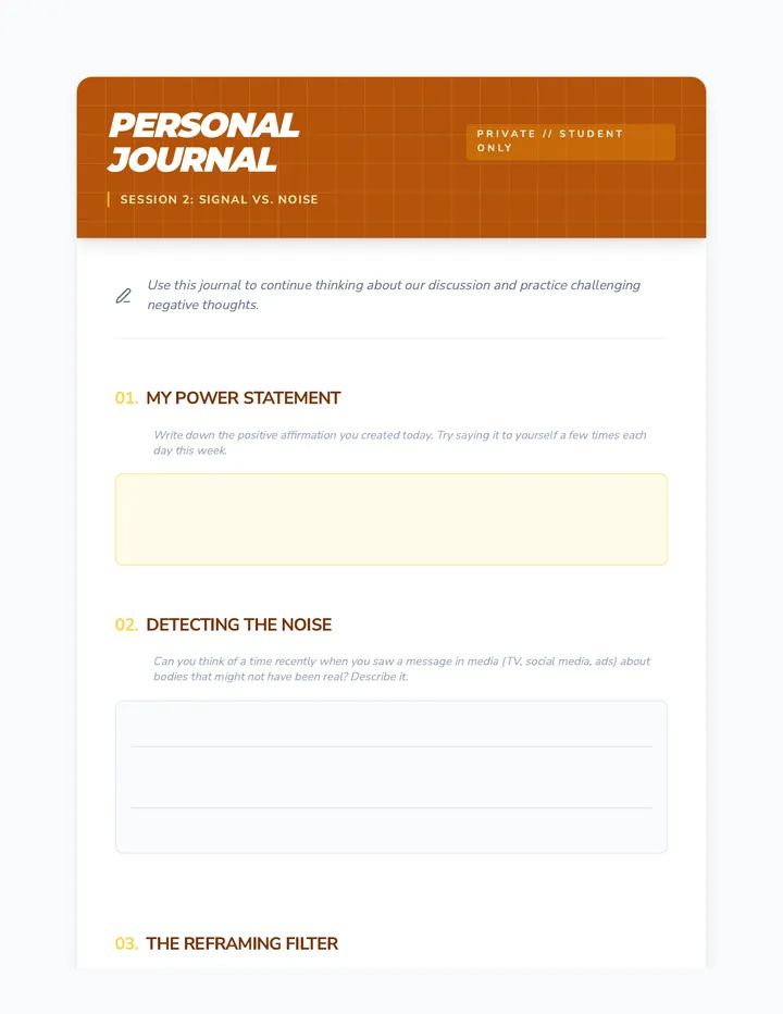 Tuning Out the Noise Journal