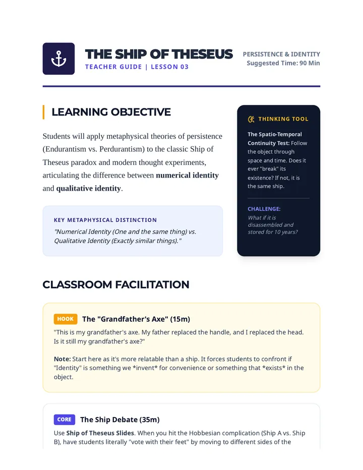 Ship of Theseus Teacher Guide