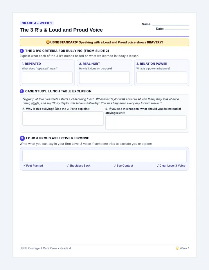 Power Dynamics Upper Worksheet