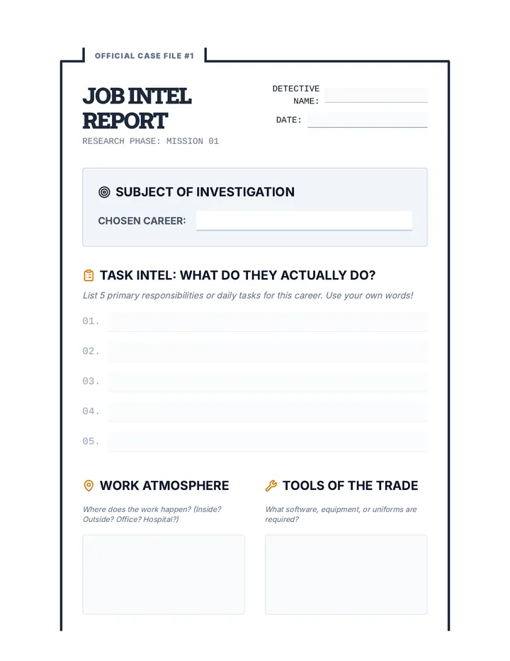 Job Intel Worksheet