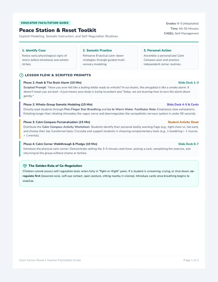 Peace Station Teacher Guide