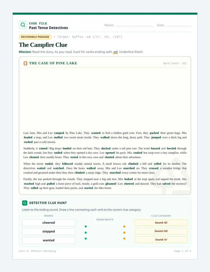 Campfire Clues Handout