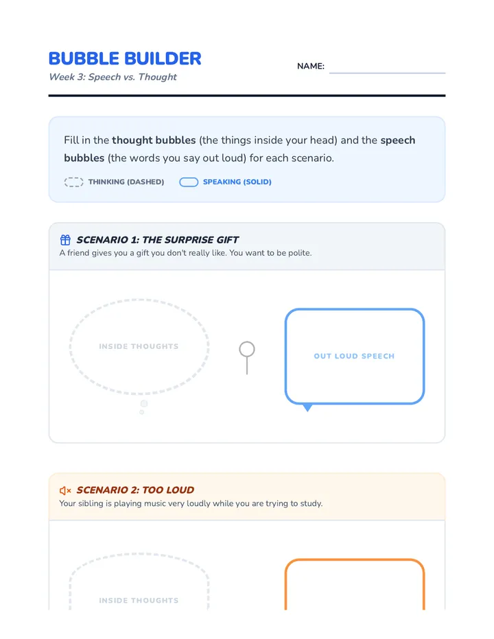 Bubble Builder Worksheet