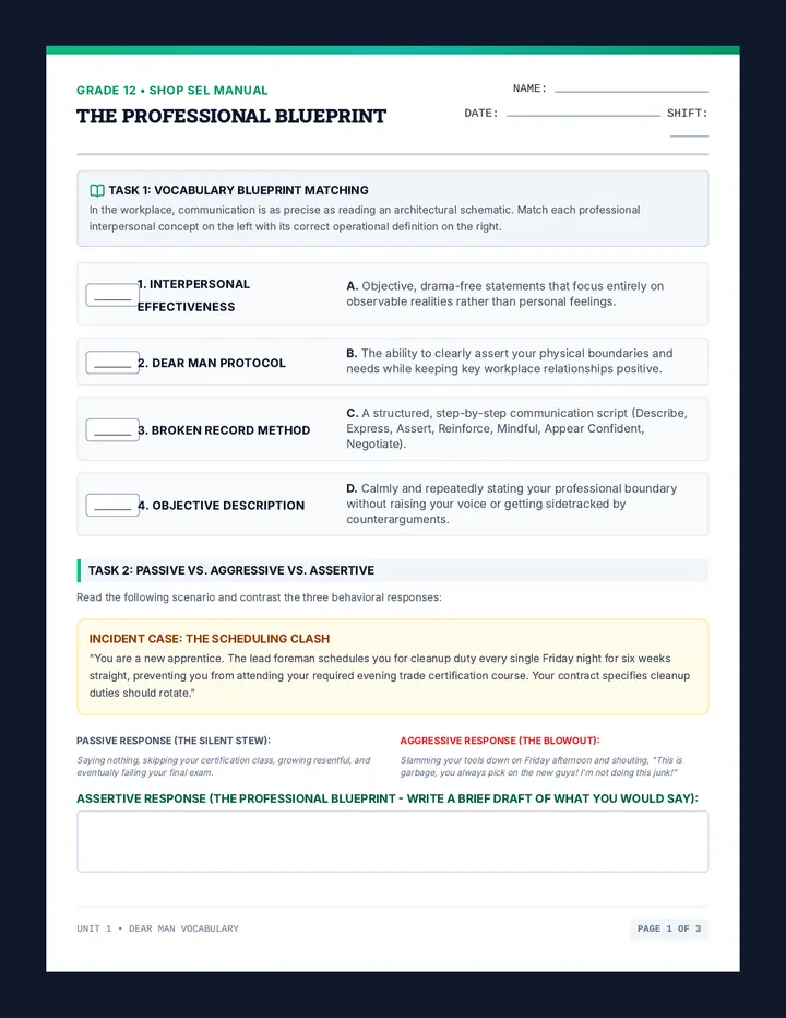 The Professional Blueprint Student Workbook