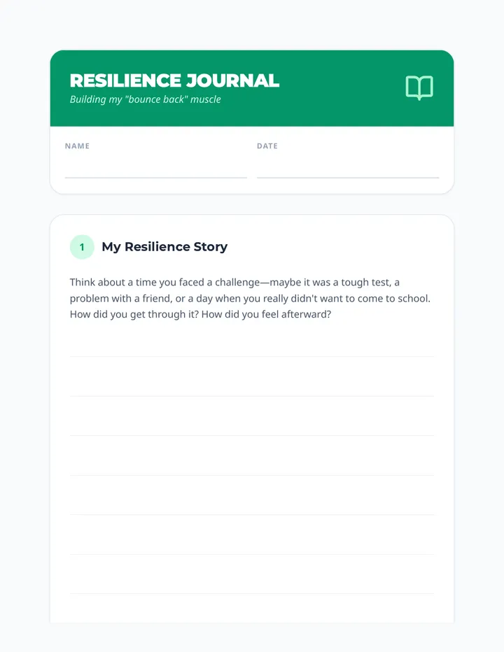 Resilience Journal Template
