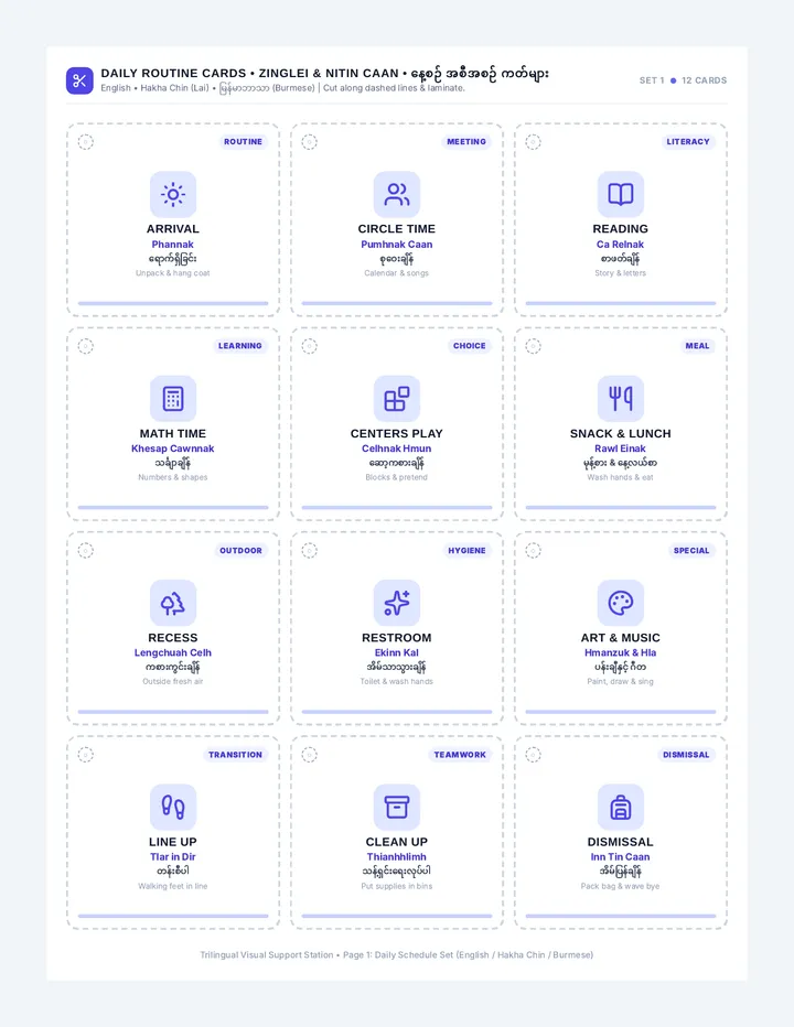 Visual Schedule Cards