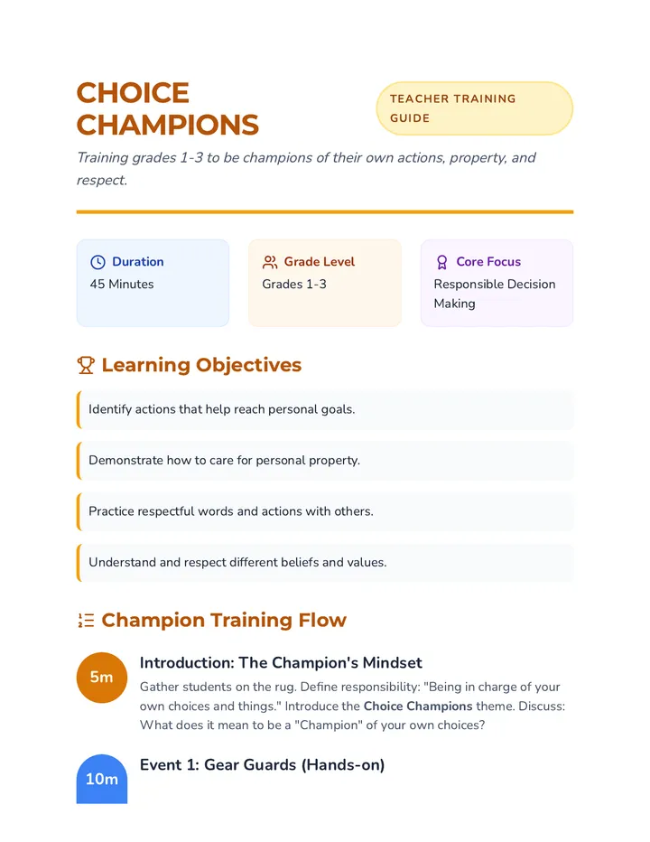 Choice Champions Guide