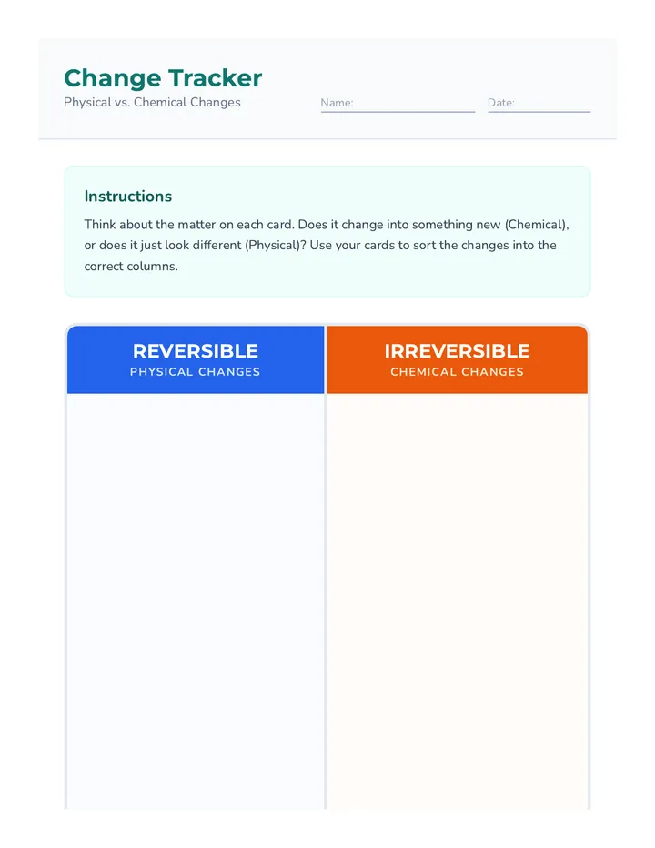 Change Tracker Worksheet