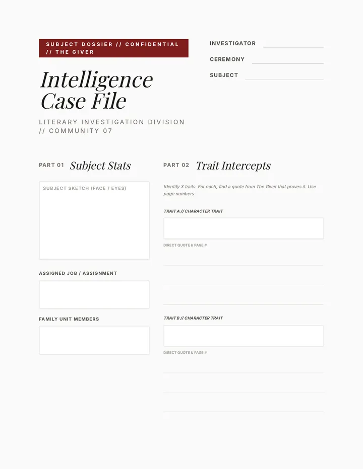 Secret Archive Case File