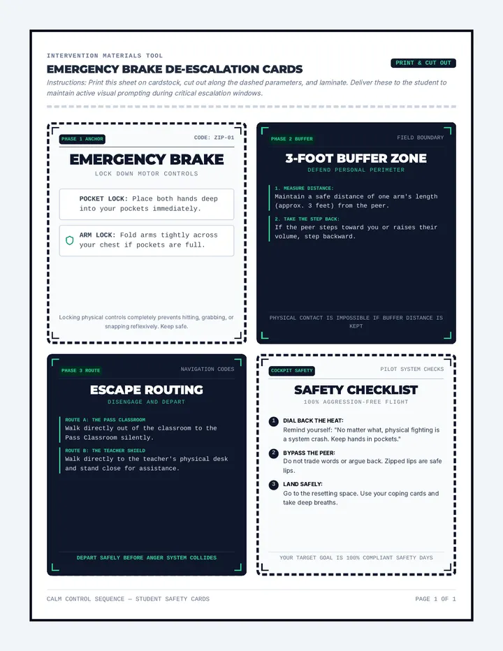 Emergency Brake Cards