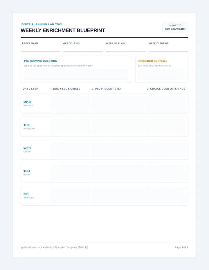 Blueprint Planning Templates