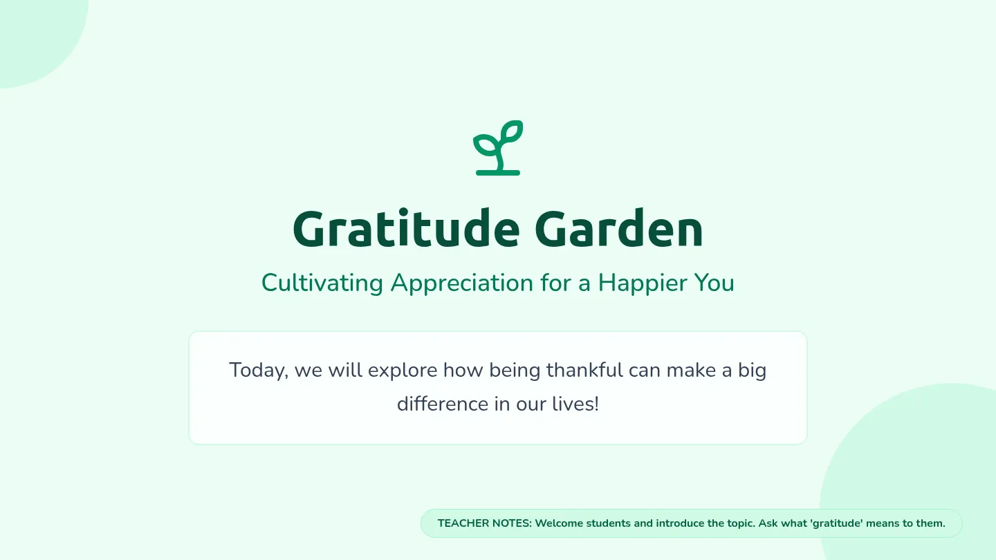 Gratitude Garden Slide Deck