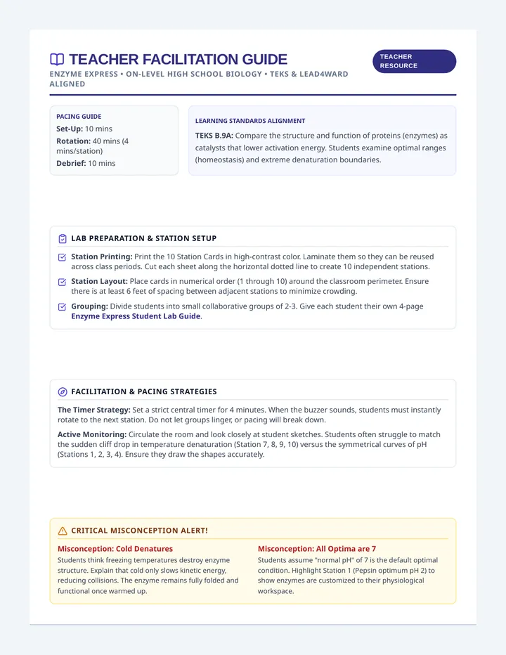 Enzyme Express Teacher Guide