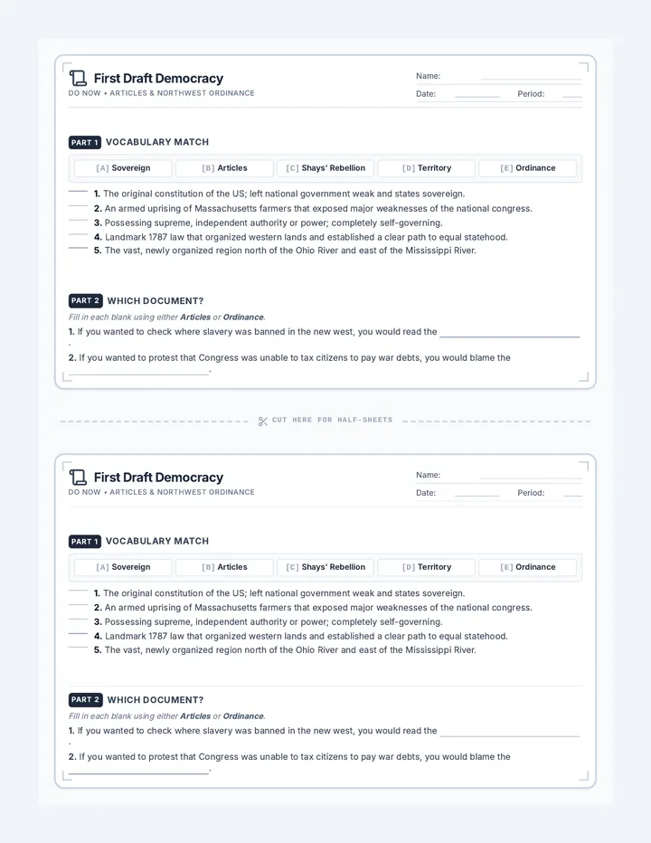 First Draft Democracy Handout
