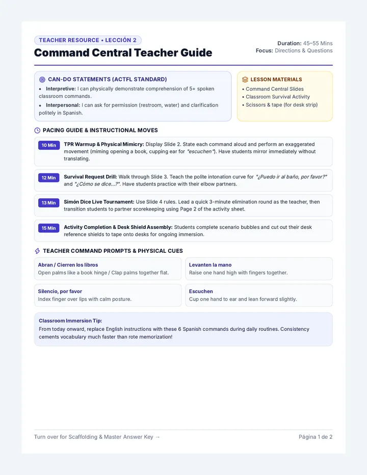 Command Central Teacher Guide