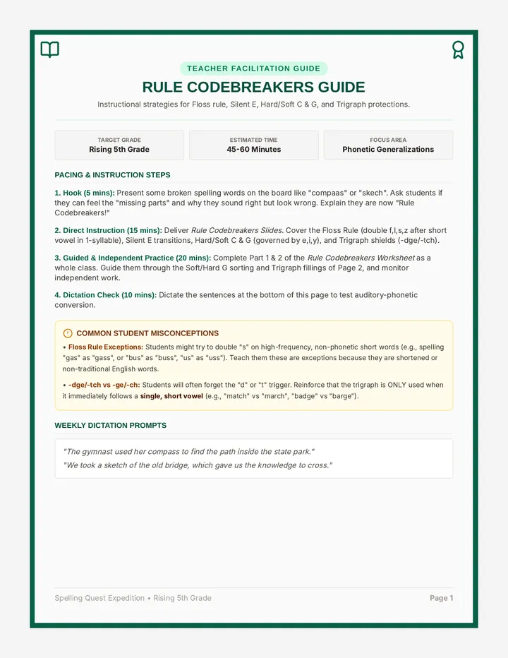 Rule Codebreakers Teacher Guide