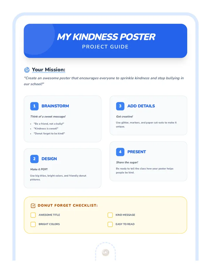 Kindness Poster Project Guide