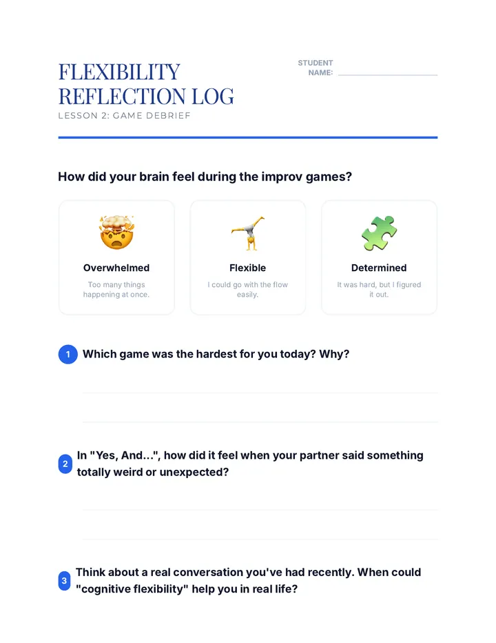 Flexibility Reflection Log