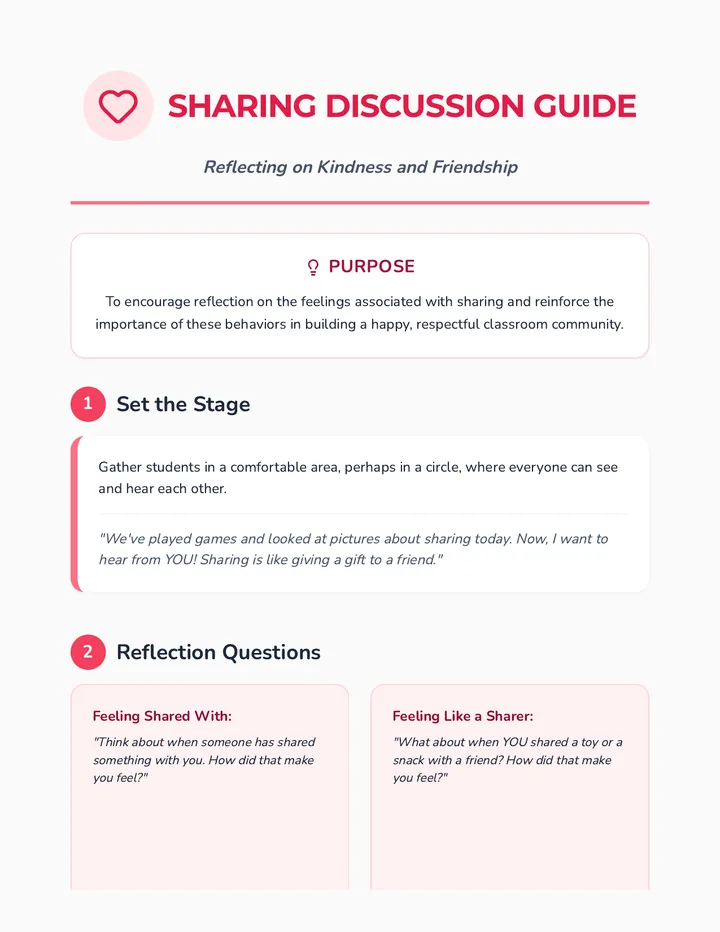 Sharing Treasures Discussion Guide