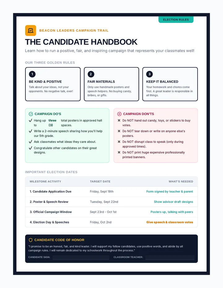 Campaign Rules Handout