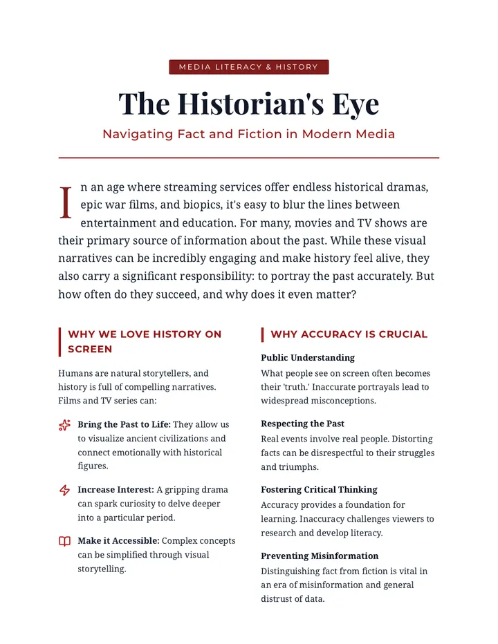 The Historian's Eye Reading