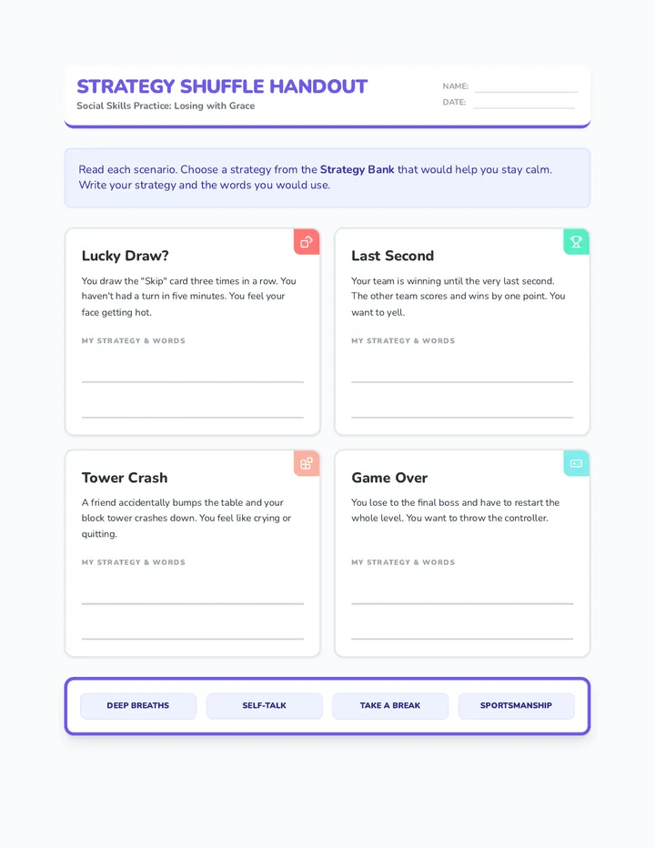 Strategy Shuffle Handout