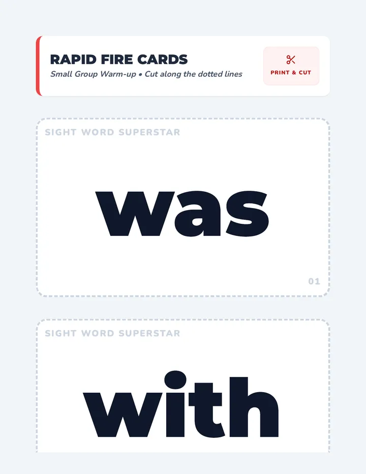 Rapid Fire Cards Flashcards
