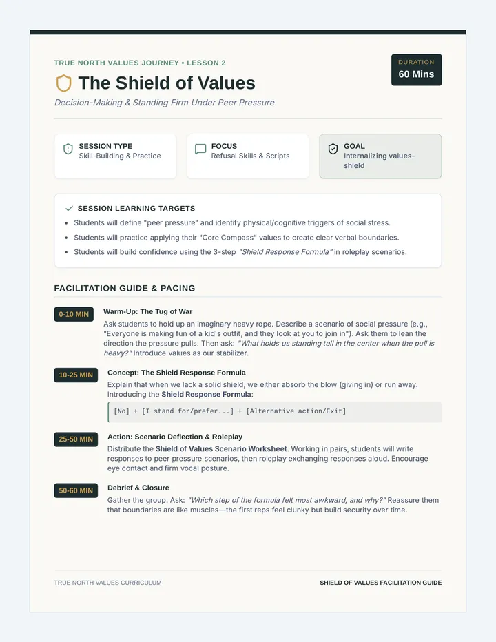Shield of Values Counselor Guide