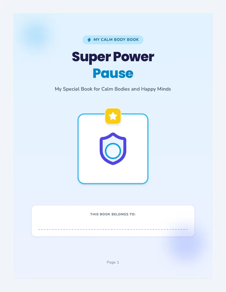 Super Power Pause Social Story